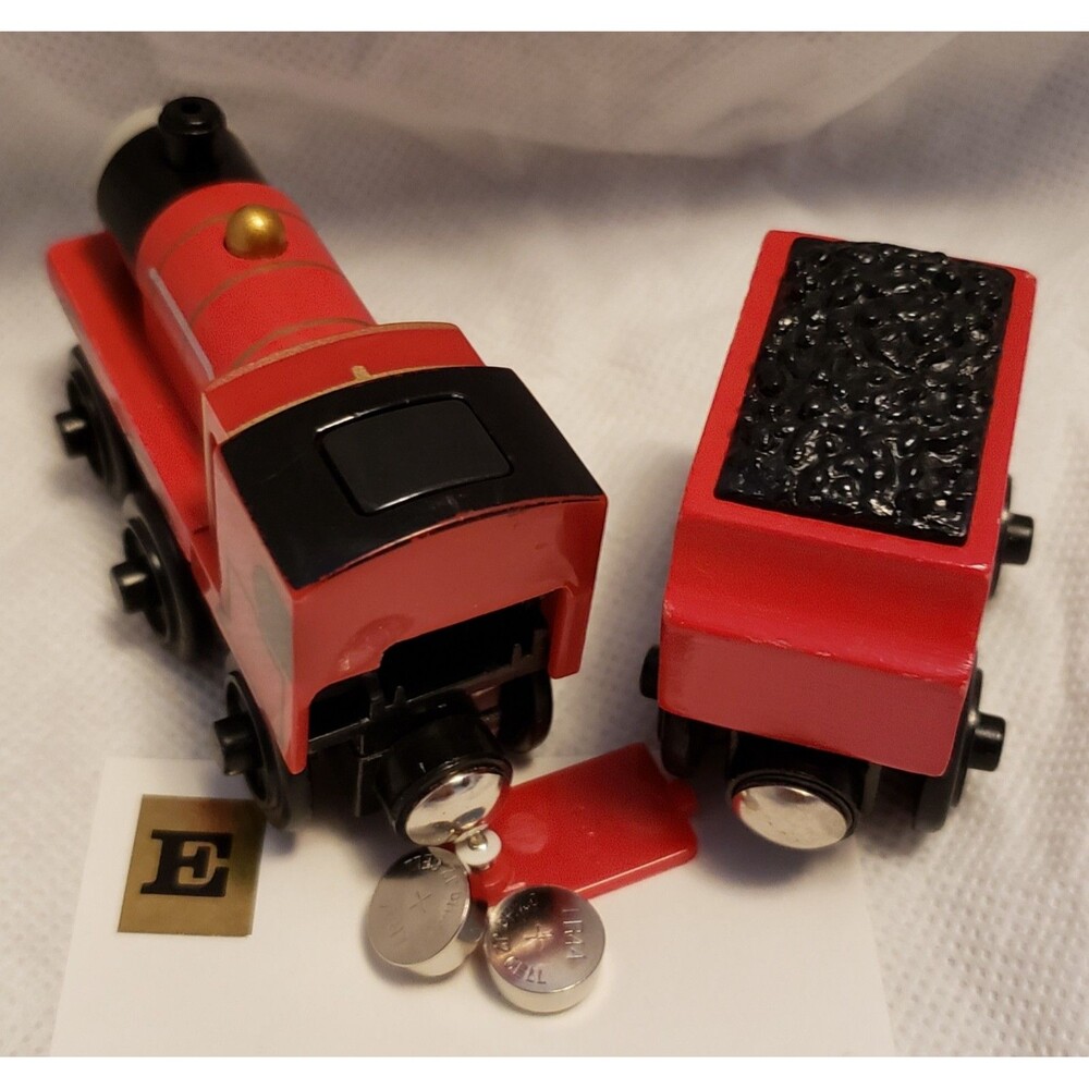 Talking James And Tender From Thomas And Friends Wooden Trains Tested Works! - Picture 6 of 7